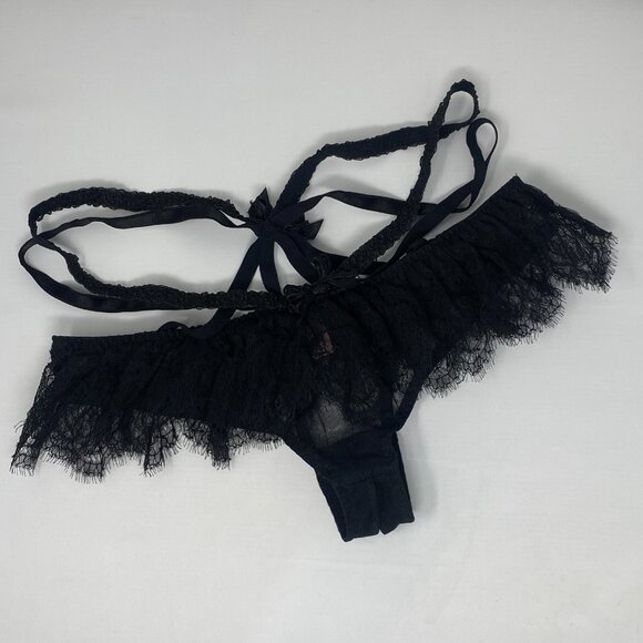 Agent Provocateur Alina Black Ouvert Brief AP4 Large New - Picture 7 of 12